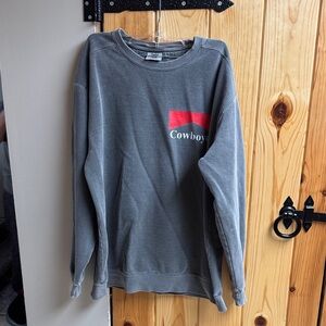 Comfort Colors Gray Crewneck with Red Accent
